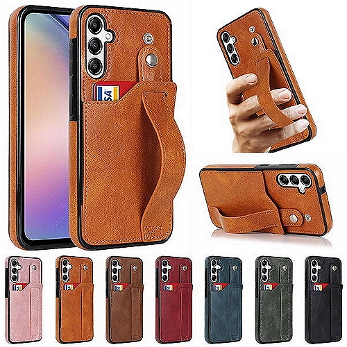 갤럭시A33 레트로 가죽 카드수납 핸드스트랩 케이스