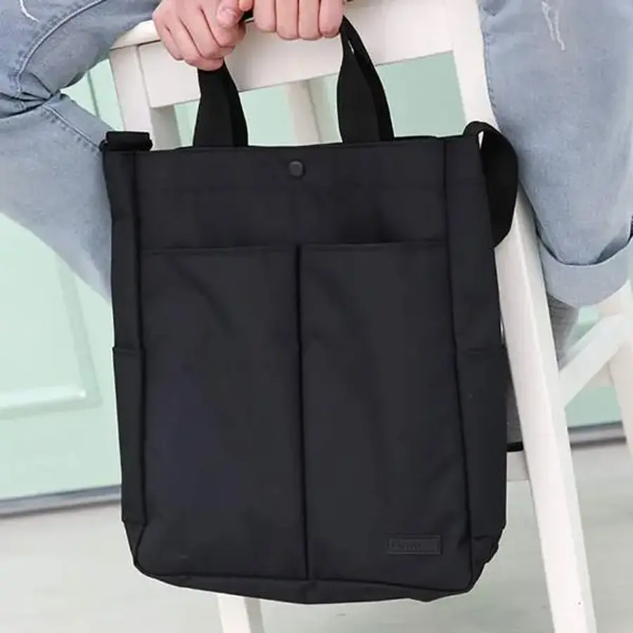 심플 XIP487S7 블랙 캔버스백 크로스백 토트백 레프트필드 1221_이미지