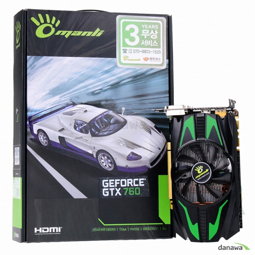 MANLI ������ GTX760 Green Turbo D5 2GB