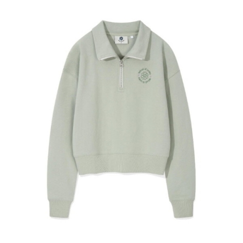 비케이브 와키윌리 긴팔티 KQJ MG2403CR61MI 우먼스 플로리 자수 하프집업 민트