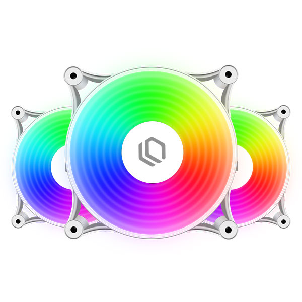 LEADCOOL 120 ARGB (3팩, 화이트)