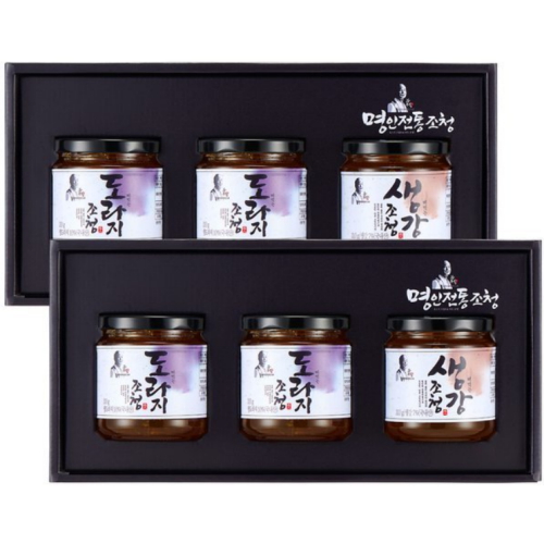 두레촌 강봉석 명인 도라지/생강조청 310g 3개입 선물세트 (2개)_이미지