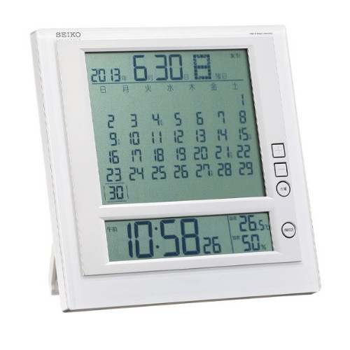 세이코 디지털 캘린더 전파 탁상시계 해외구매