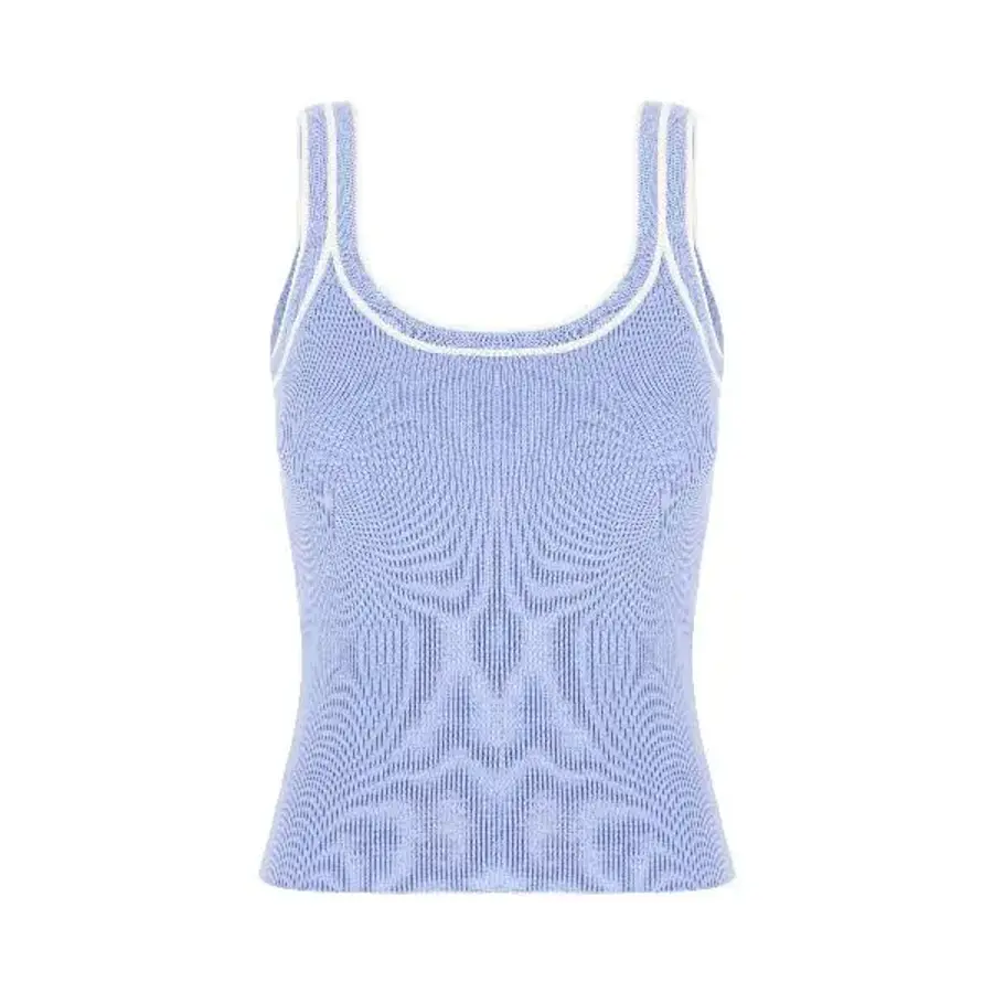 Powder 블루 viscose blend 탑 A00295126834 T