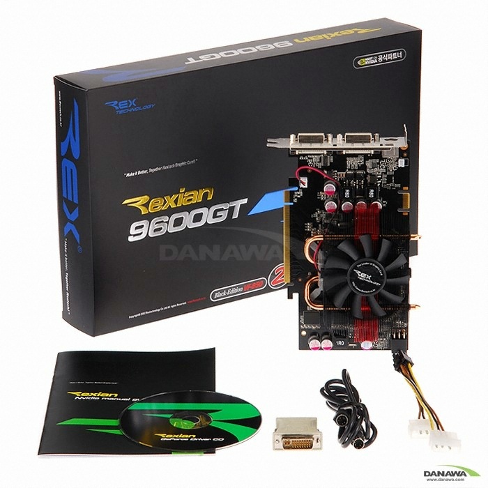 Rextech 지포스 9600GT Rexian Black Edition2 512MB VF950_이미지