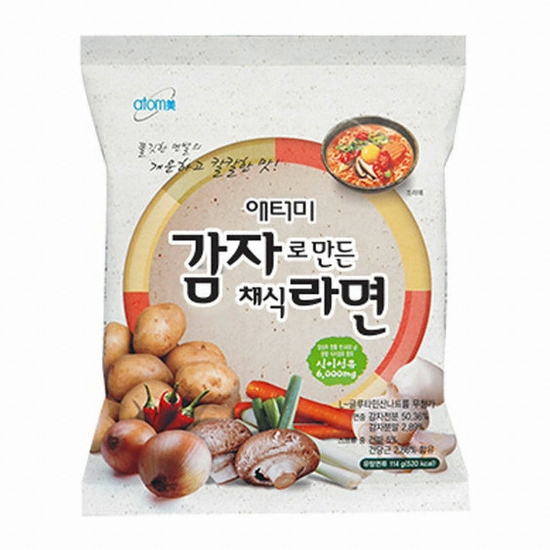 애터미 감자로 만든 채식라면 114g