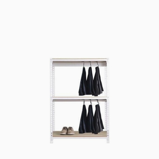 스피드랙 드레스룸 시스템 철제 행거봉2개 3단 행거 700x600 (120cm(높이))_이미지