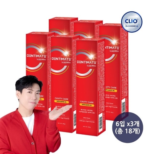 크리오 덴티메이트 1450 고불소 매스틱 충치케어 치약 150g (18개)_이미지