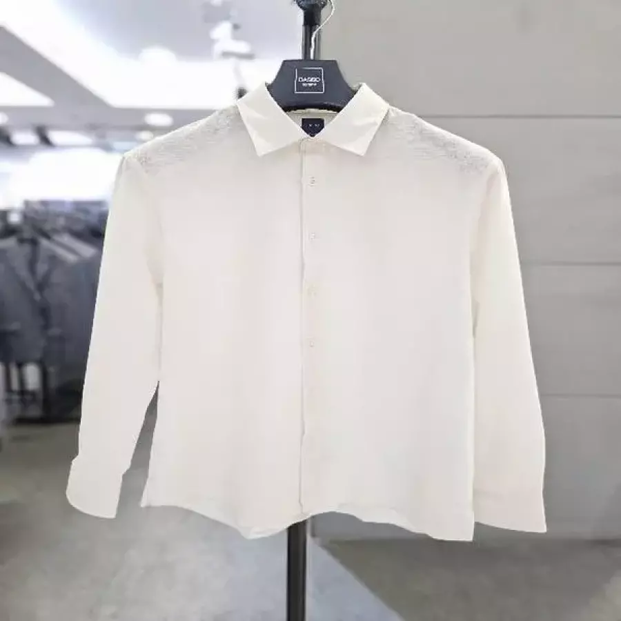 세이브존 _성남점 남자 여름 린넨 솔리드 오버핏 크림 셔츠 WSZ1TT40 S50829963