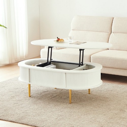 동서가구 소울 템바 타원형 리프트 거실 소파테이블 1200_이미지