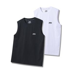 JEEP 2PACK 아스킨 쿨 에어그램 민소매 티셔츠 JQ5TSU054BK_이미지