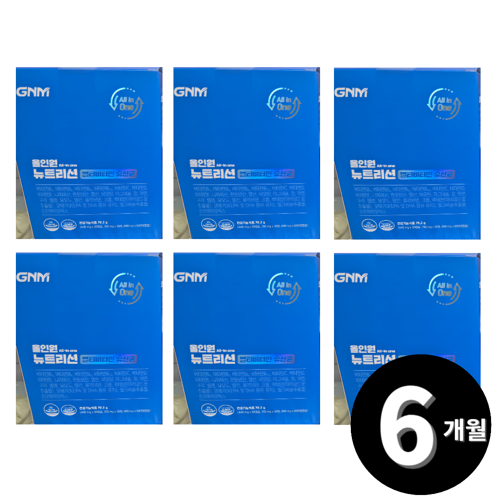 GNM자연의품격 올인원 뉴트리션 멀티비타민 유산균 30팩 (6개)