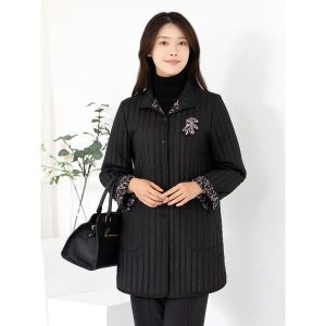 모슬린 엄마옷 3온스 카라 자수 패딩 코트 MQG124898 마담