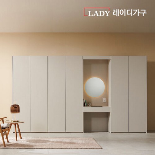 레이디가구 매튜 이지 파우더 푸쉬도어 붙박이장 (360cm)_이미지