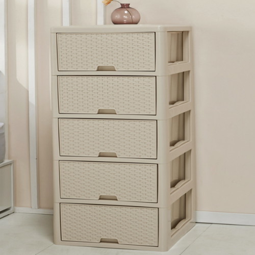 라탄 대형 5단 서랍장