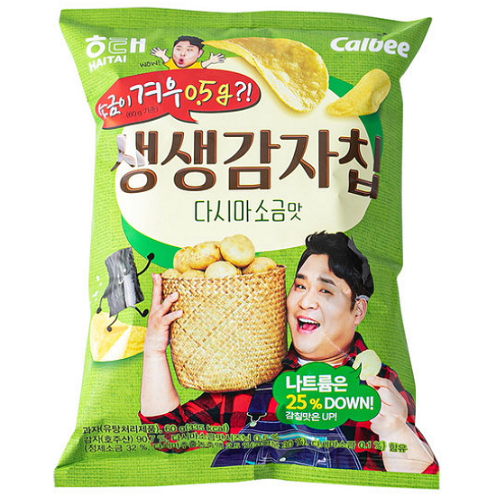 해태제과 생생감자칩 다시마 소금맛 60g (8개)