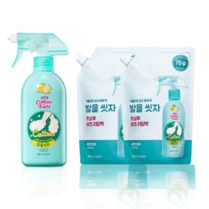 <b>온</b><b>더</b><b>바디</b> 코튼풋 <b>발</b><b>을</b><b>씻자</b> 풋샴푸 레몬 510ml+레몬향 리필 500ml 2개