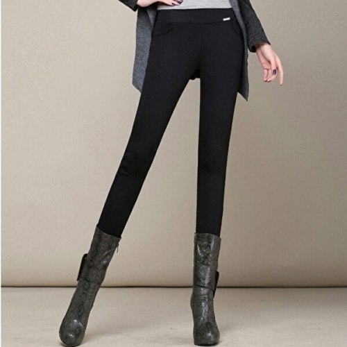 울바 여성 겨 지 안감 기모 허리밴딩 슬림핏 레깅스바지 KYR-W9A1C33