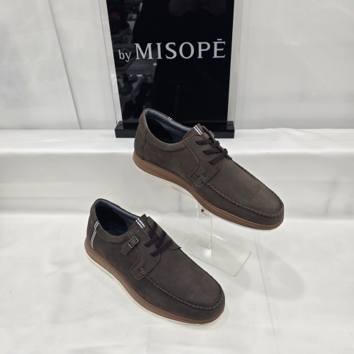 미소페 By 남성 가죽 보트화 122HH337PY001 DGRAY 3_JJ