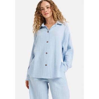 록시 MORNING TIME-LANGARM Button-down blouse bfp/blue 7502630_이미지