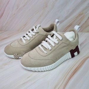  에르메스 명품 바운싱 여성 여자 신발 스니커즈 베이지 레드H 1483861 181753069