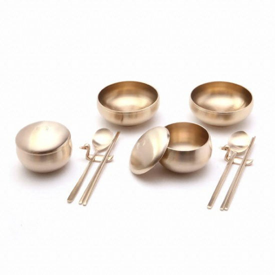 거창유기공방 ㅤ유기 옥바리 원앙세트_이미지