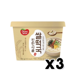 동원F&B 진한사골 쌀떡국 용기컵 151g (3개)_이미지