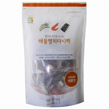 석하 멸치랑새우랑다시마 해물 멸치 다시팩 16g (10개)