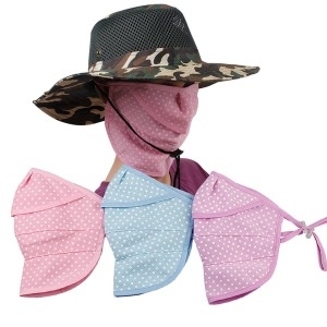 자외선차단 마스크 도트무늬  운동 쿨 얼굴햇빛가리개