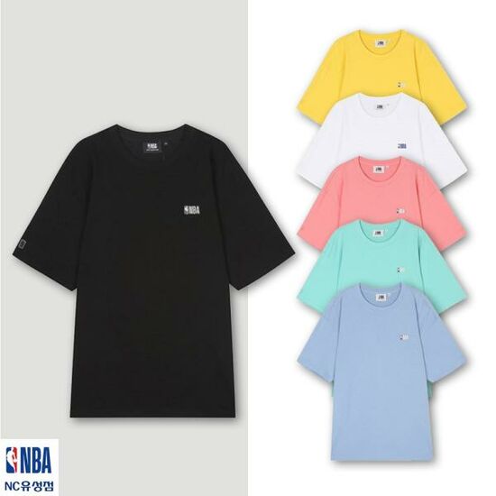 엔비에이(NBA) 남녀공용 루즈핏 라운드 반팔 티셔츠 N222TS011P_이미지