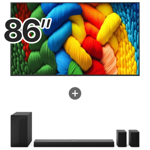 LG전자 나노셀 AI 86NANO80AEA (벽걸이+사운드바, S60TR)