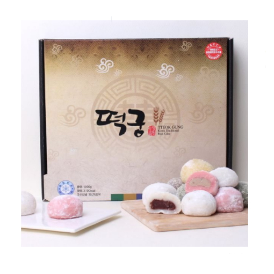 장원식품 떡궁 오색 아이스 찹쌀떡 20구 세트 1kg (1개)