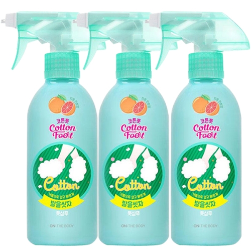 온더바디 발을씻자 코튼 풋샴푸 자몽민트향 385ml (5개)_이미지