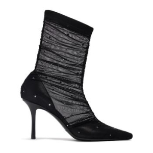 지미추 여성 85mm Lotta 메시 크리스털 앵클 부츠 블랙/실버 81ID0Z036 6167091