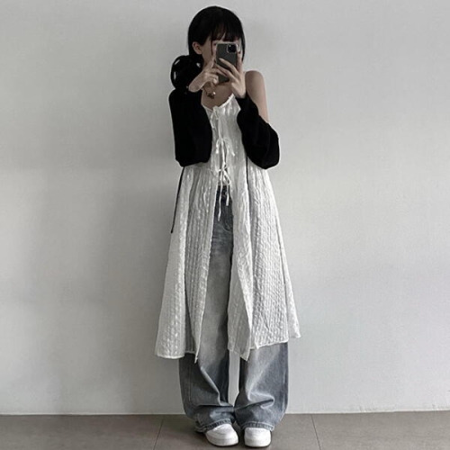 라이니 레이스 리본 레이어드 롱원피스 op-1176c