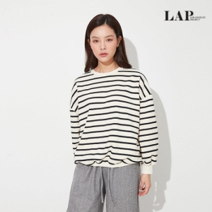  LAP 라운드넥 단가라 베이직 기모 티셔츠_AKEWT145 상품이미지