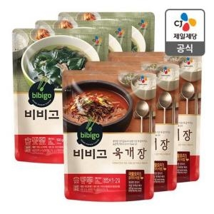 비비고 육개장 500g x 3개 + 소고기 미역국 500g x 3개