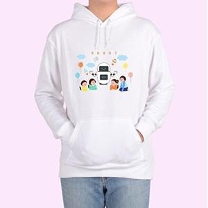 셀러허브 패션 JHQOS4RU_4B 후드티 미래생활 인공지능 그래픽티셔츠 F