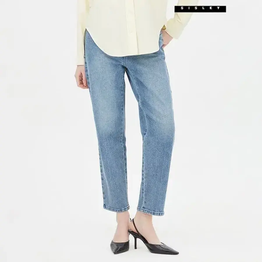 SISLEY 이밴드 슬림 배기 데님 팬츠 SADP02411 3240355