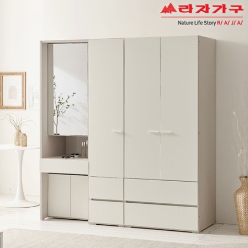 라자가구 비바 폴리 키큰 화장대 옷장세트 1800
