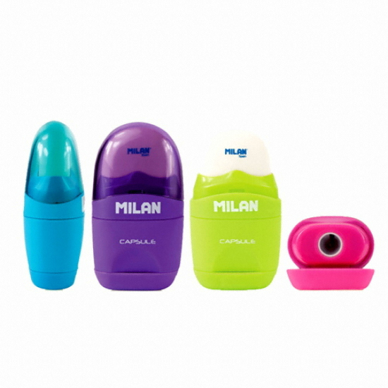밀란 캡슐 연필깎이 + 지우개