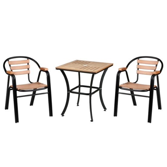 도리퍼니처 카리브 야외 테이블 600 (몰디브의자2개)_이미지