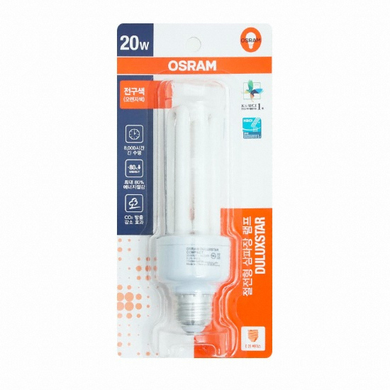 오스람 EL 절전형 삼파장 형광등 전구색 20W