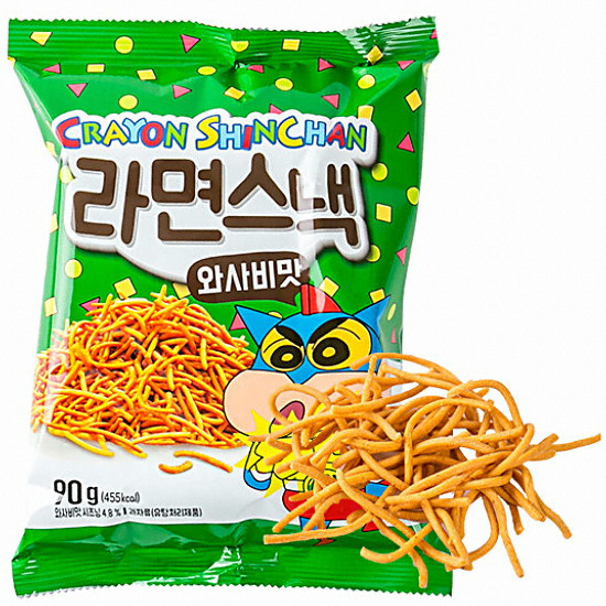 크레용신짱 라면스낵 와사비맛 90g
