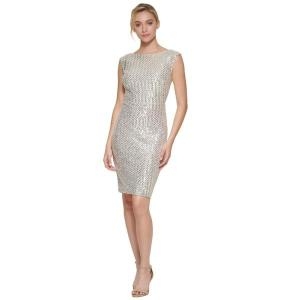 빈스카뮤토 Womens Sleeveless Sequin 드레스 Champagne-368