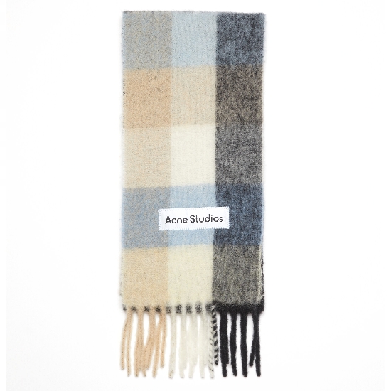 아크네스튜디오 로고 패치 모헤어 머플러 CA0084 (DIB, 블루베이지)_이미지