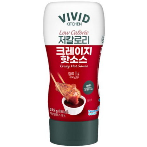 비비드키친 저칼로리 크레이지핫소스 315g이미지입니다. 누르면 해당 게시물로 새창이동합니다.
