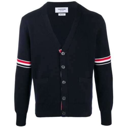 톰브라운 암밴딩 밀라노 스티치 V넥 가디건 MKC310A Y3007 (415, 네이비)_이미지