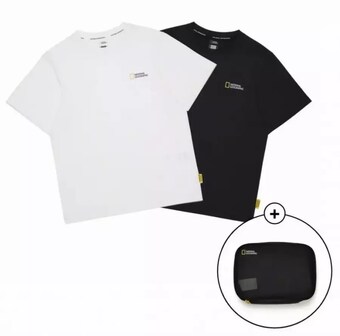 내셔널지오그래픽 키즈 K265UPA020010 26에센셜 <b>기능성</b> 2PACK <b>반팔</b> 티셔츠