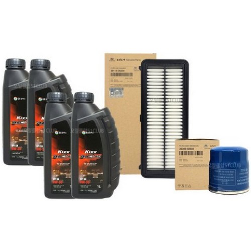 GS칼텍스 킥스 레이싱 0W30 4L + 순정필터 현대 캐스퍼 1.0 가솔린 터보